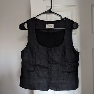 Black Button-Up Vest